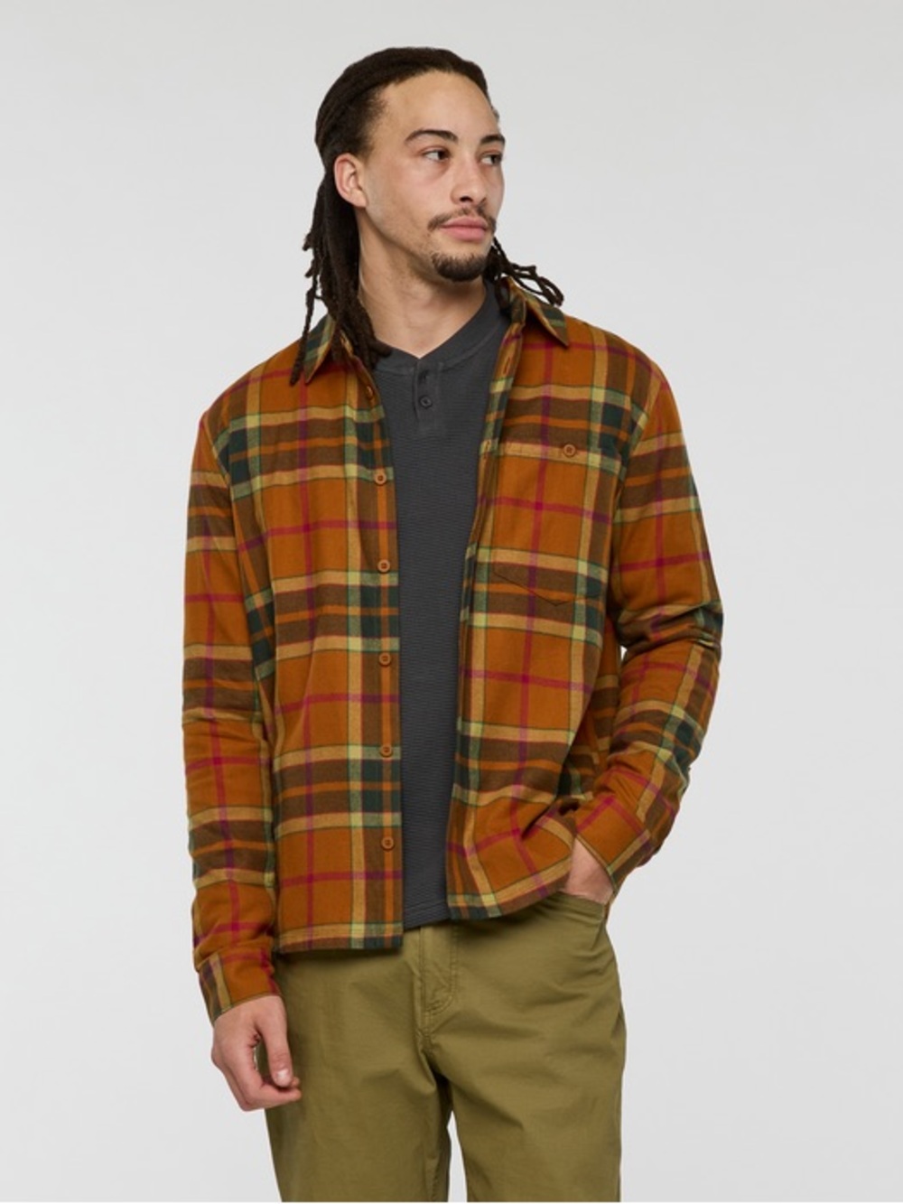 New Cotopaxi Mens Quedo Flannel - Sienna Plaid